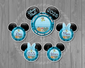 Disney Cruise Door Magnets - Underwater Porthole Magnet Set