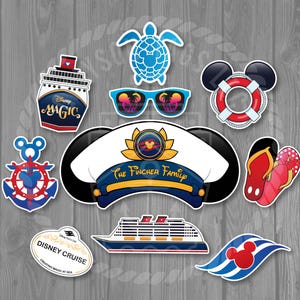 Captain Hat Personalized Sign Group Magnet Set for Disney Cruise Doors