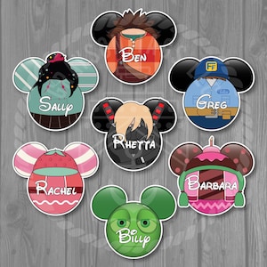 Disney Cruise Door Magnet - Wreck It Ralph Inspired Magnets - Ralph, Felix, Vanellope, Taffyta
