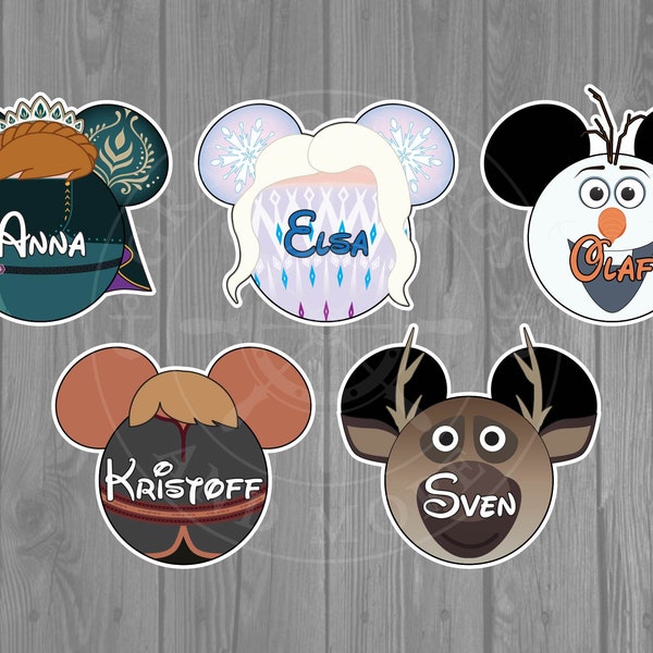 Disney Cruise Door Magnet - Frozen Inspired Magnets - Anna / Elsa / Olaf / Kristoff / Sven