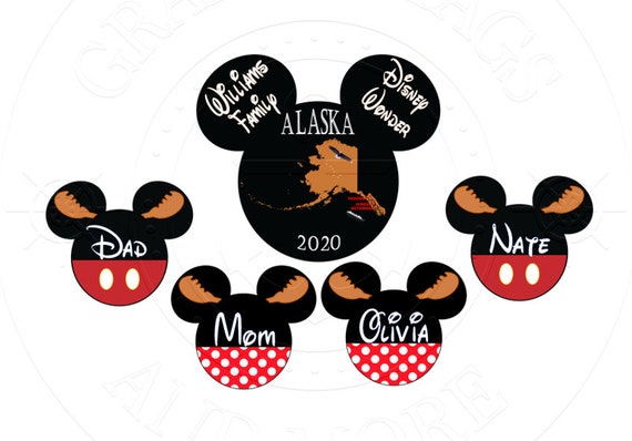 Disney Cruise Door Magnets Extra Large Family Alaska Mickey Etsy