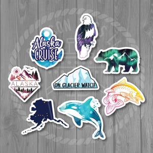 8 Alaska Cruise Door Magnets - Alaskan Animals Stateroom Door Decor