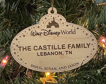 Disney World or Disneyland Cast Member Christmas Ornament or Car Charm
