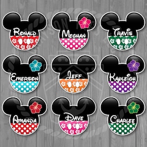 Disney Cruise Door Magnet - Tropical/Hawaiian Theme Mickey or Minnie