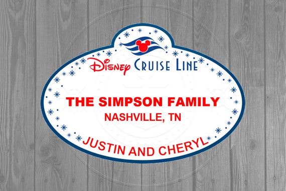 Disney Cruise Door Magnet Disney Cruise Name Tag Magnet | Etsy