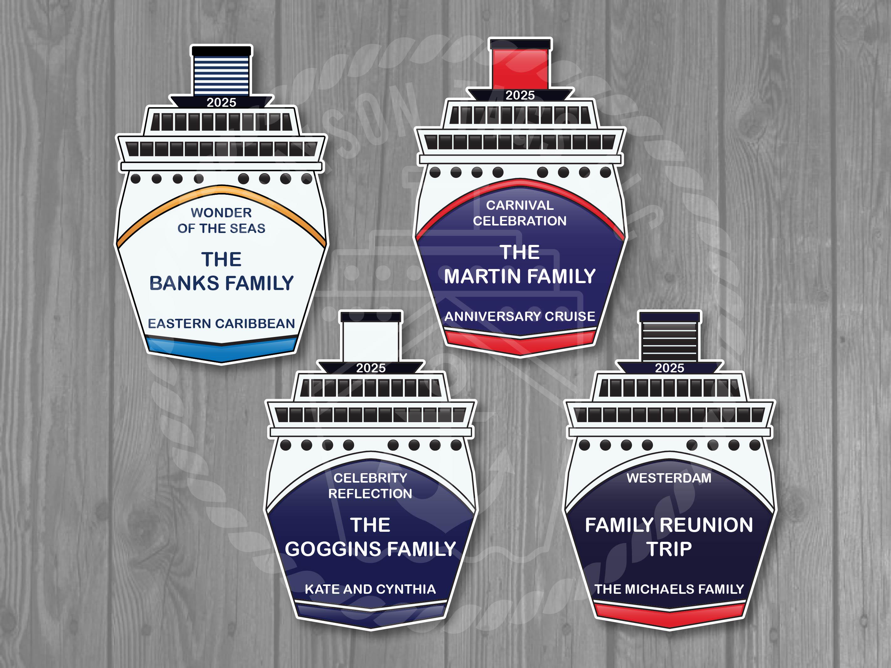 Custom Ship Front Cruise Door Magnet - Stateroom Decor