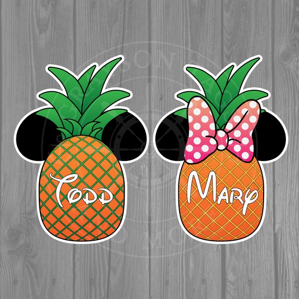 Colorful Disney Inspired Pineapple Cruise Door Magnet