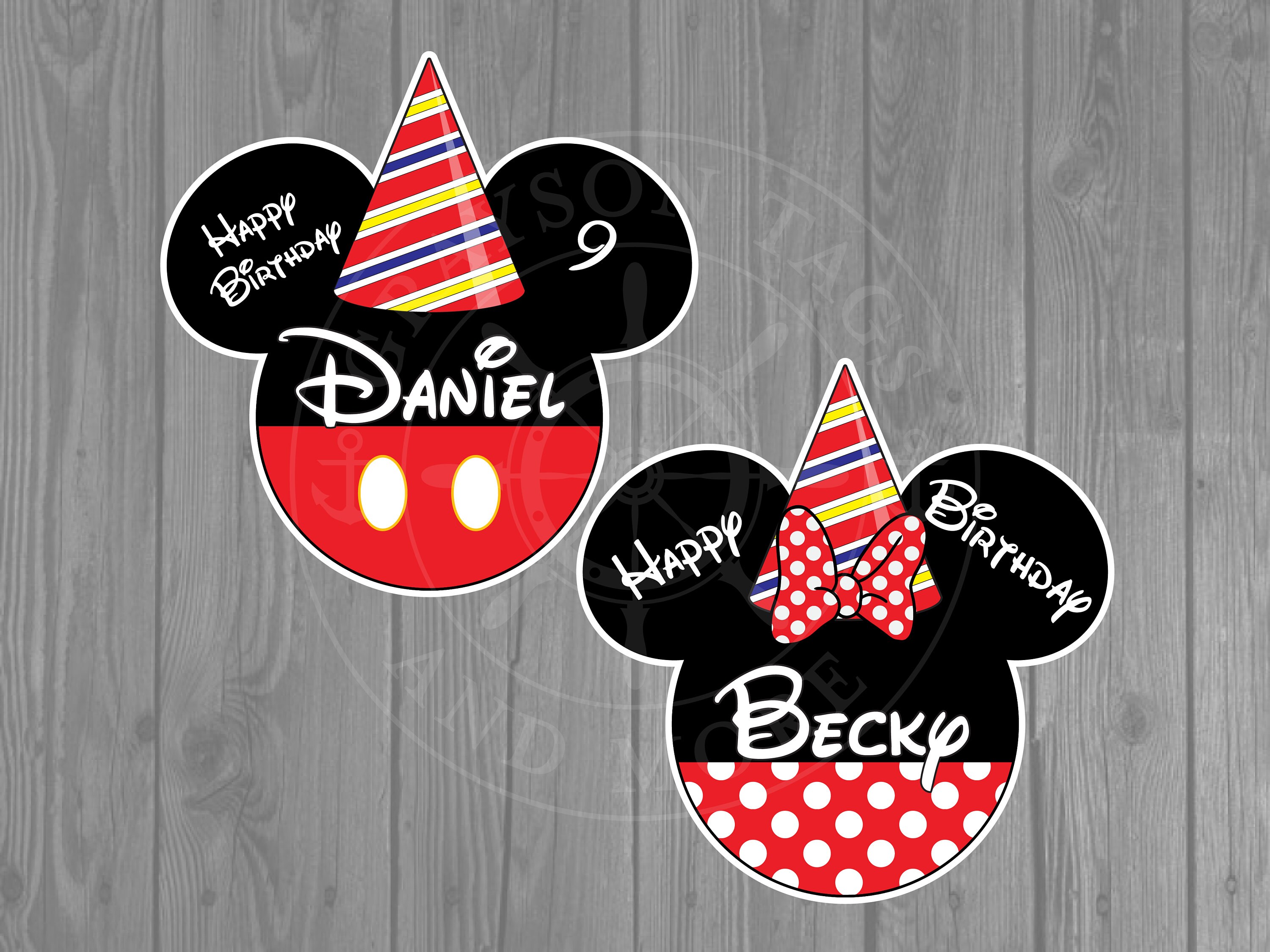 Disney Cruise Door Magnet birthday Mickey or Minnie 2 Sizes - Etsy