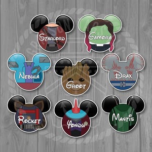 Disney Cruise Door Magnet - The Guardians of the Galaxy Inspired Magnets - Groot / Starlord / Drax / Gamora / Nebula / Rocket / Yondu