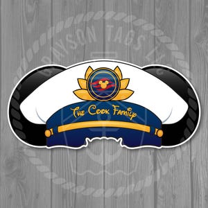 Personalized Captain Hat/ears for Stateroom Door Plaque - Disney Cruise ...