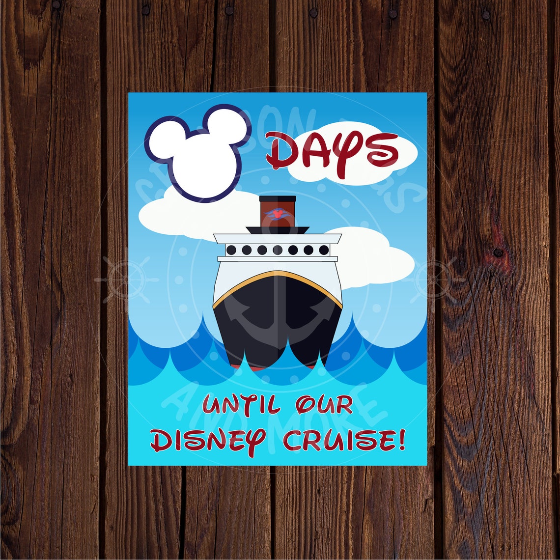 Digital Download Disney Cruise Countdown - Etsy