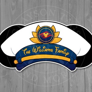 Personalized Captain Hat/ears for Stateroom Door Plaque Disney Cruise ...