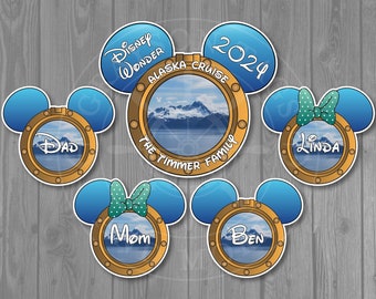 Alaska Disney Cruise Door Magnets - Alaskan Porthole Magnet Set