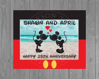 Disney Cruise Door Magnet - Mickey Border Anniversary Magnet