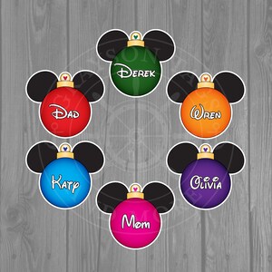 Personalized Christmas Ornaments Magnets for Disney Cruise Doors