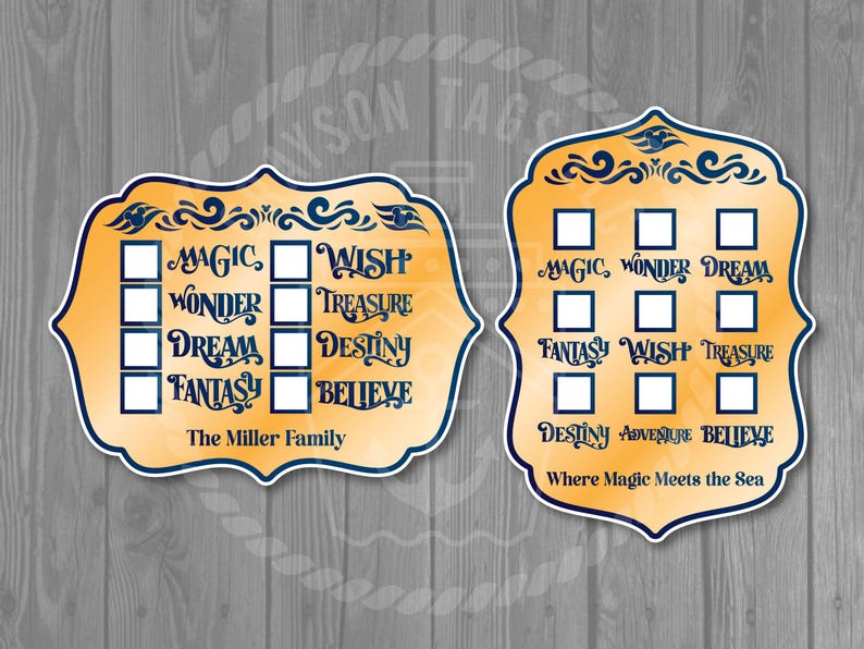 Ship Counter Customizable Disney Cruise Dry Erase Door Magnet - Previous Cruise Counter Decor or Checklist. Dry erase marker optional Gold