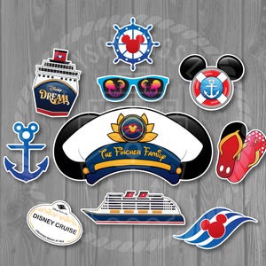 Captain Hat Personalized Sign Group Magnet Set for Disney Cruise Doors