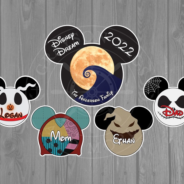 The Nightmare Before Christmas Inspired Disney Cruise Door Magnet Set