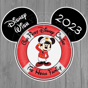 Disney Cruise Door Magnet Life Preserver Magnet Captain Mickey or Captain Minnie image 4