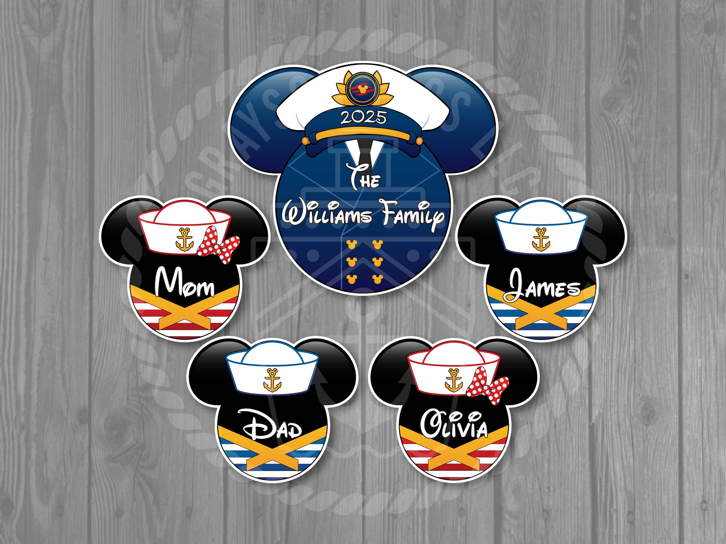 Extra Large Captain Mickey and Medium Sailor Mickey/minnie Disney