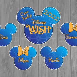 Disney Wish Royal Blue Cruise Magnet Set