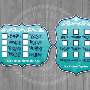 Ship Counter Customizable Disney Cruise Dry Erase Door Magnet - Previous Cruise Counter Decor or Checklist. Dry erase marker optional Teal