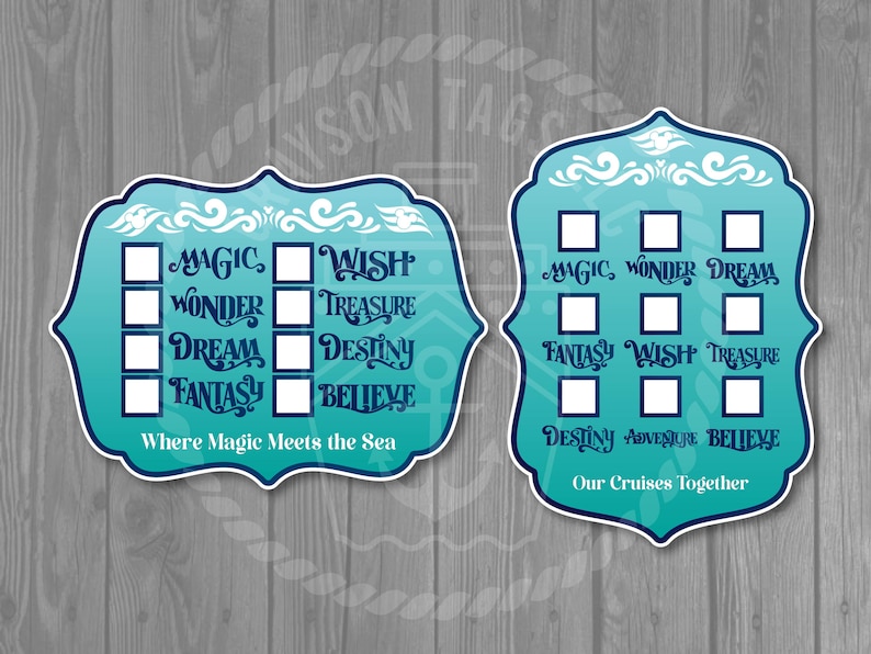 Ship Counter Customizable Disney Cruise Dry Erase Door Magnet - Previous Cruise Counter Decor or Checklist. Dry erase marker optional Teal