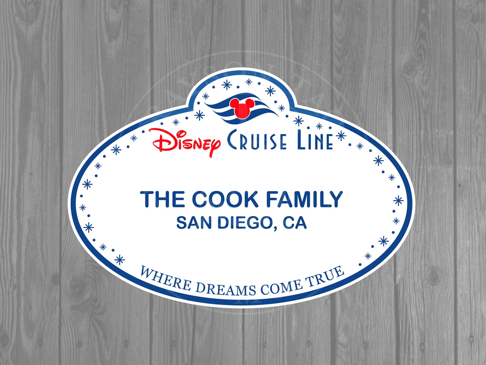 Disney Cruise Door Magnet Disney Cruise Name Tag Magnet old - Etsy