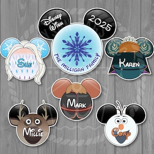 Disney Cruise Door Magnets - Frozen Inspired Magnet Set