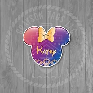 Disney Destiny Cruise Custom Magnet Set - Customizable Magnetic Door Decor Medium Minnie Only