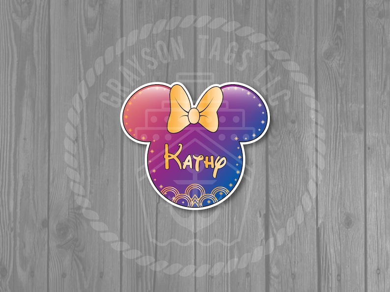 Disney Destiny Cruise Custom Magnet Set - Customizable Magnetic Door Decor Medium Minnie Only