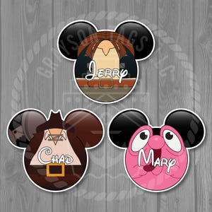 Treasure Planet Inspired Magnets - Disney Cruise Door Magnet | Jim Hawkins - John Silver - Morph