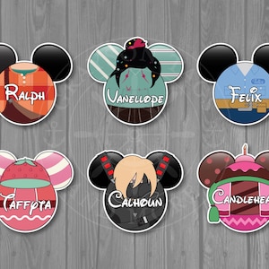 Disney Cruise Door Magnet - Wreck It Ralph Inspired Magnets - Ralph, Felix, Vanellope, Taffyta