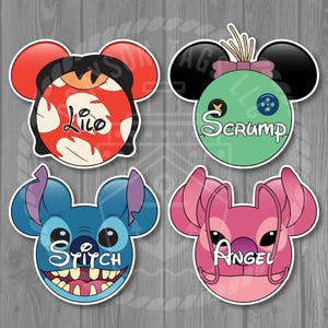 Disney Cruise Door Magnet - Lilo and Stitch Inspired Magnets - Lilo / Stitch / Scrump / Angel