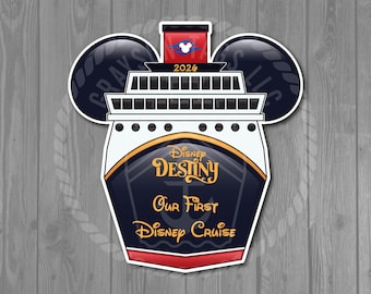 Disney Ship Front Ears Custom Cruise Door Magnet - 8.5" x 9.1"
