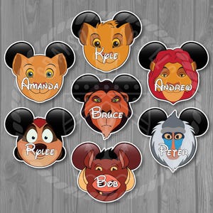 Disney Cruise Door Magnet - Lion King Inspired Magnets - Simba/Nala/Rafiki/Scar/ Mufasa/Timon/Pumbaa