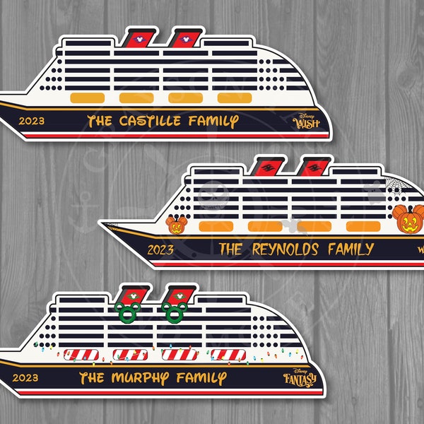 Disney Ship Cruise Door Magnet  (3 themes to choose from) Now Available in Jumbo Size!