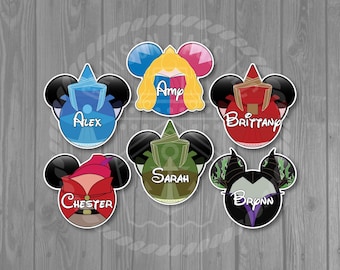 Disney Cruise Door Magnet - Sleeping Beauty -  Maleficent / Prince Phillip / Aurora / Flora / Fauna / Merryweather Inspired Magnets