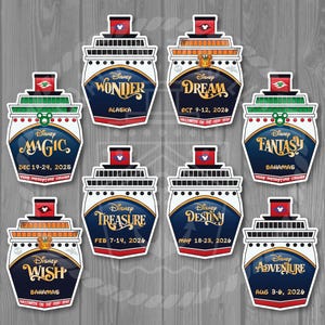 Disney Cruise Door Small Ship Magnet - Great for FE Magnet Exchange (Size: 2.88" x 4.25")