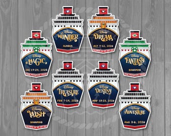 Disney Cruise Door Small Ship Magnet - Great for FE Magnet Exchange (Size: 2.88" x 4.25")