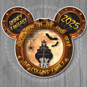 Halloween on the High Seas Disney Cruise Door Magnet
