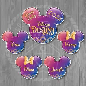 Disney Destiny Cruise Custom Magnet Set - Customizable Magnetic Door Decor image 1