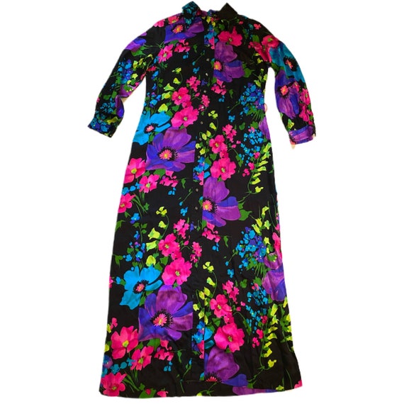 1970’s long maxi flower power dress