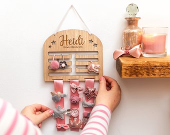 Personalized Bow Holder: Hair Clip Organizer, Girls Bedroom Decor