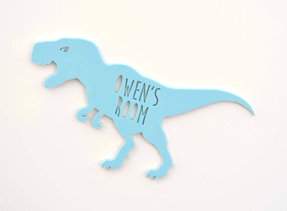 Dinosaur Personalised Room Door Sign Name Plate Custom Acrylic Children S Boy S Gift Baby Kids Bedroom Decor Wall Nursery Ideas Christmas Uk