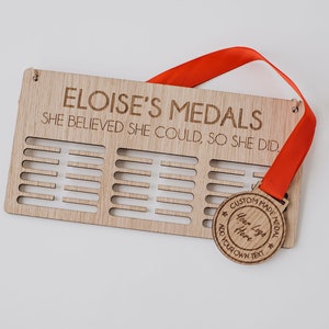 Personalised Medal Holder -  Medal Display Medal Hanger Race Running Gymnastics Boxing Sports Swimming Gift For Runner Marathon Trophy Shelf