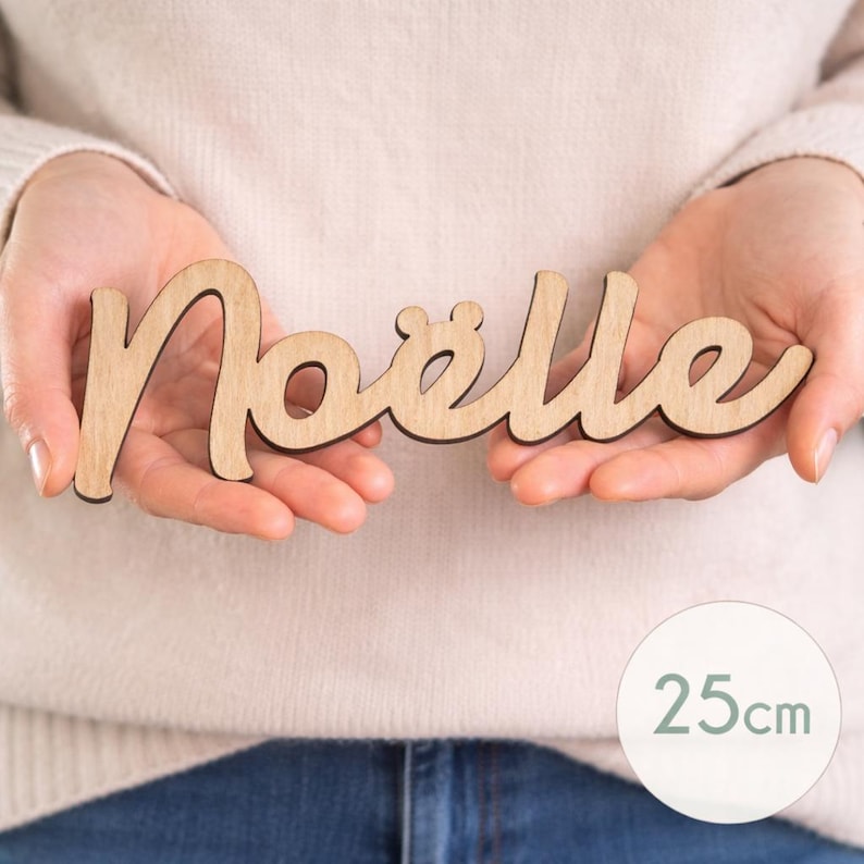 Letrero de madera personalizado con nombre para la decoración de la pared de la habitación de los niños imagen 7