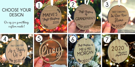 personalised christmas new baby scan photo bauble daddy nanny grandpa to be gift 