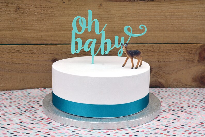Oh Baby Cake Topper For Baby Shower Table Centerpiece Etsy