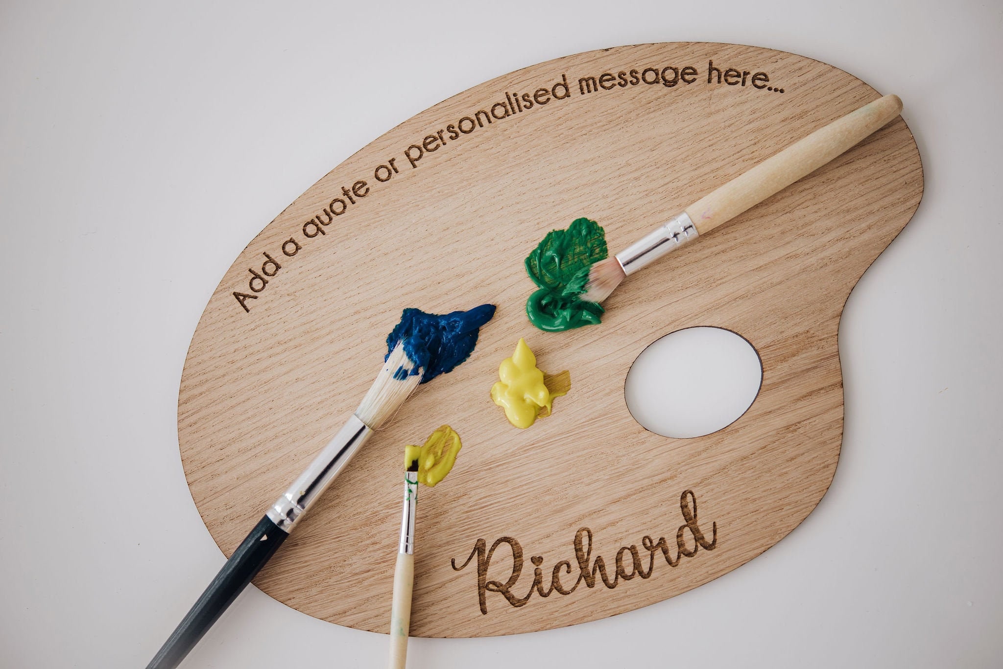 Personalised Artists Palette Gift For Artist Wooden Paint Etsy